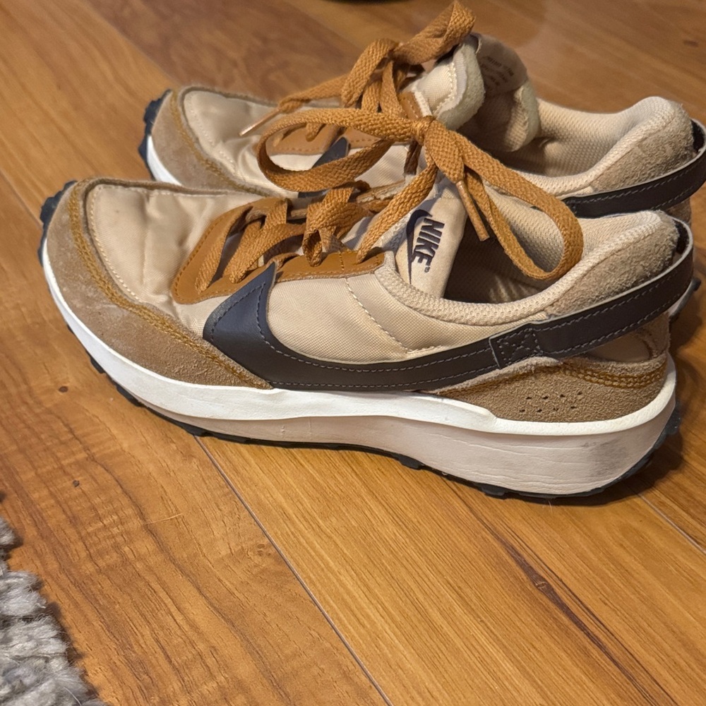 Nike Beige and Dark Brown Athletic Shoes